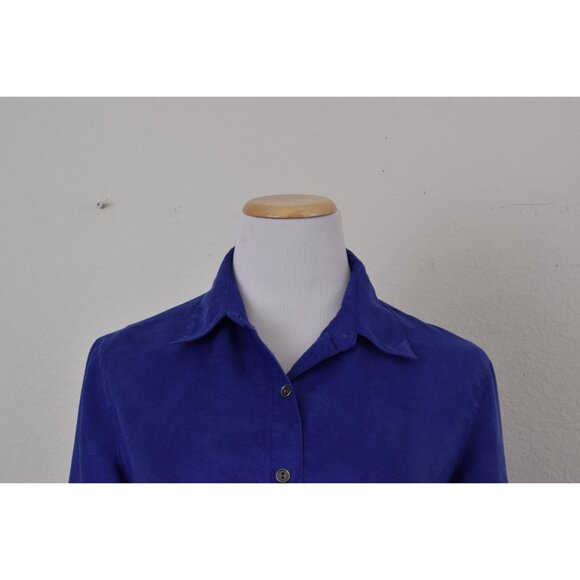 Vintage 90s Purple Polyester Shirt size 1 - Picture 6 of 10